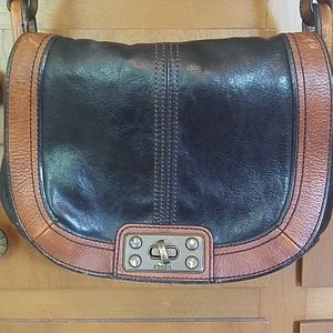Brown & Black Leather Purse